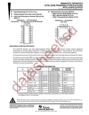 SN74AHC374DWRE4 datasheet  